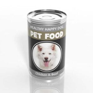 Canned dog food