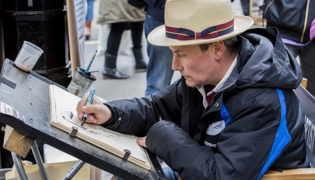 A Service Dog Gets His Caricature Drawn At Disneyland And Melts Hearts Around the World