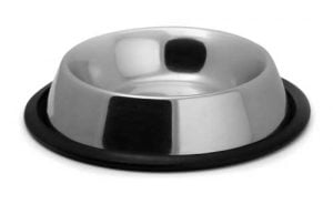 Stainless steel dog food bowl