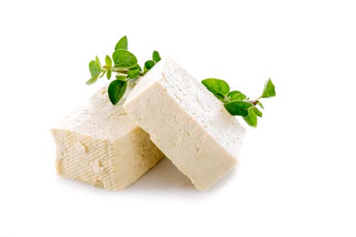 What does raw tofu look like