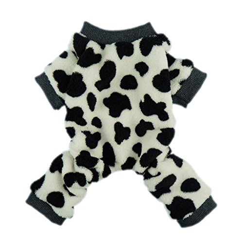 Fitwarm Milk Cows Pet Dog Clothes Velvet Winter Dog Jumpsuit