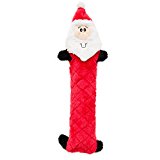 ZippyPaws Holiday Jigglerz Squeaky Santa Plush Dog Toy