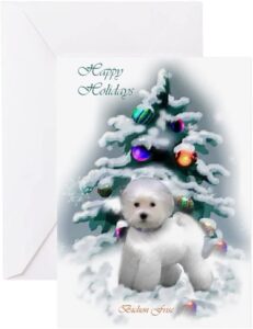 CafePress Bichon Frise Christmas Greeting Card