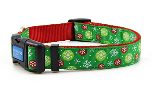 Big Smile Paw Nylon Dog Collar Adjustable - Christmas Theme