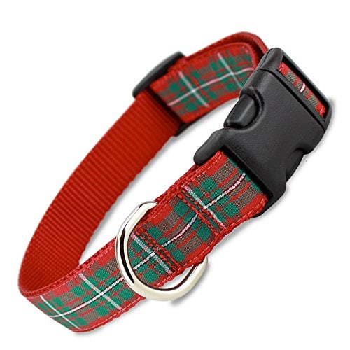 The Artful Canine’s Red Plaid Holiday Dog Collar