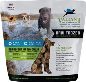 Valiant Pet Nutrition Raw Frozen Adult Dog Food