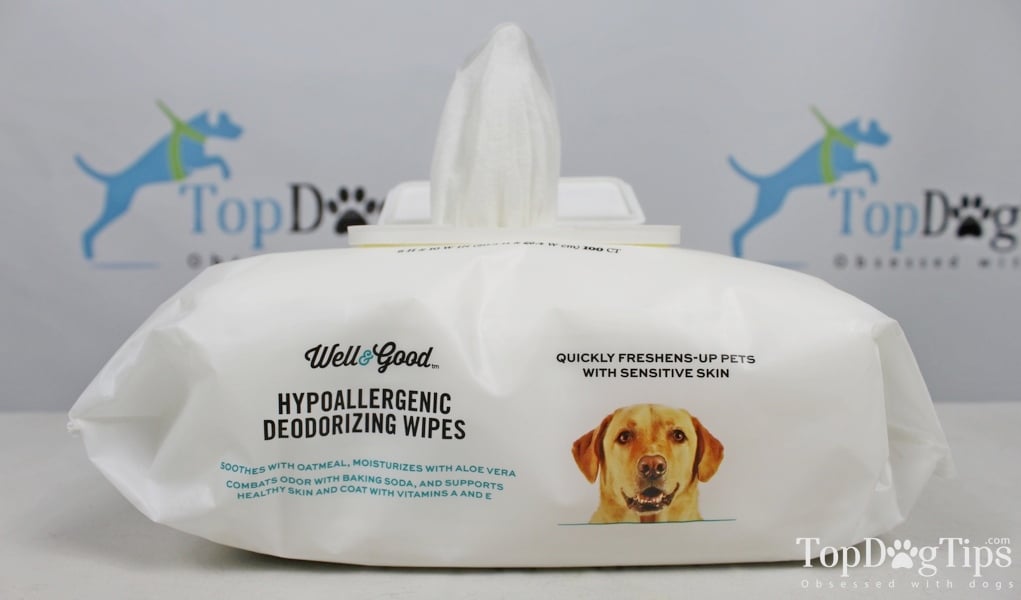 Well & Good Hypoallergenic Deodorizing Wipes The Best Dog Wipes for Sensitive Skin