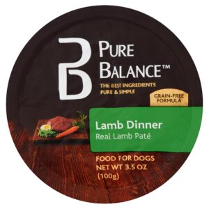 Pure Balance Grain Free Canned Lamb Dinner Wet Dog Food