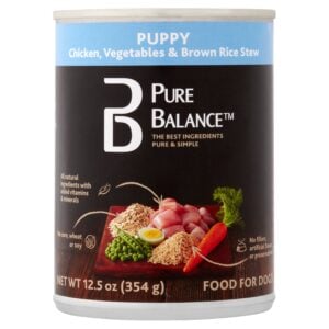 Pure Balance Canned Chicken Vegetables & Brown Rice Stew Wet Puppy Food