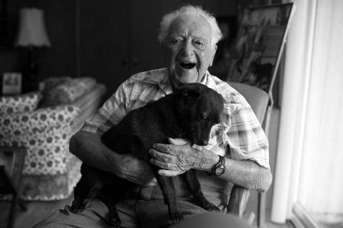 104-year-old Man Who Adopted Senior Dog Shares His Secret to Long Life