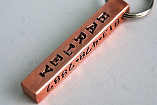 4-sided Copper BAR Pet ID tag - Handmade Gifts for dogs