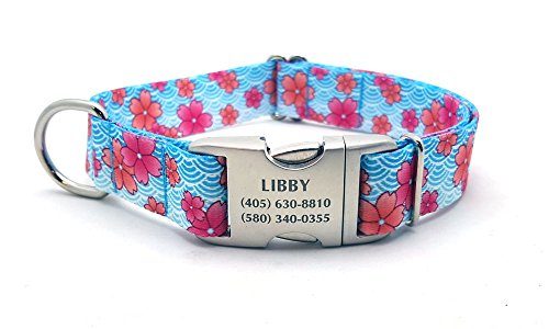 April Blossoms Polyester Handmade Dog Collars