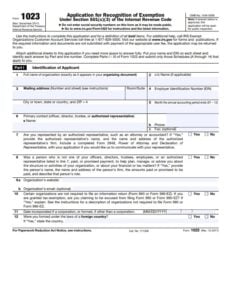 IRS Form 1023 series