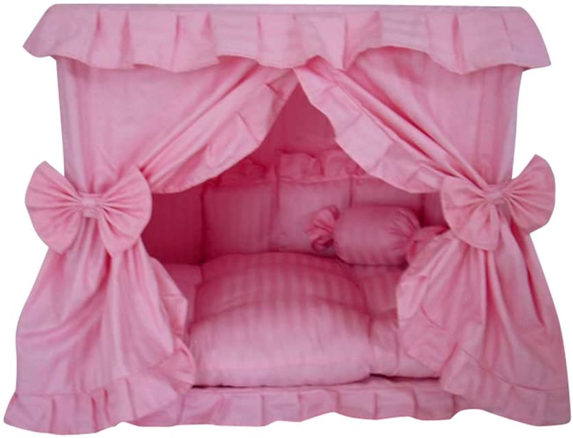 Yolley Princess Pink Pet Dog Handmade Bed