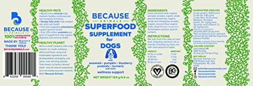 Because Animals Superfood Supplement for Dogs