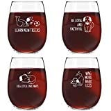 Dog Wisdom Stemless Wine Glasses