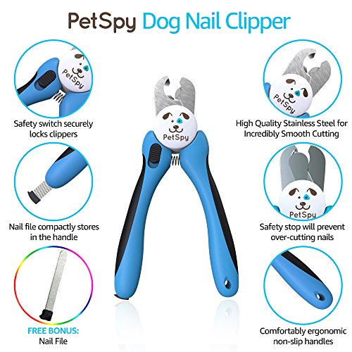 Dog Nail Clippers with Quick Sensor by PetSpy