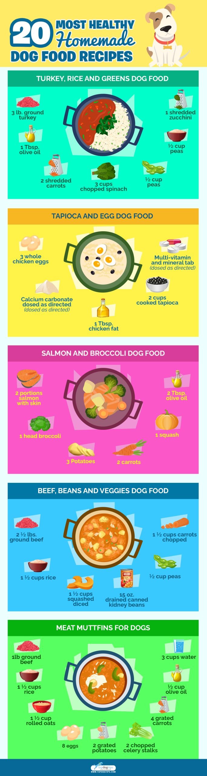 20 Most Healthy Homemade Dog Food Recipes