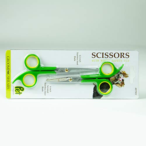 Japanese Steel Pet Grooming Scissors (Pack of 2) by Pet Magasin