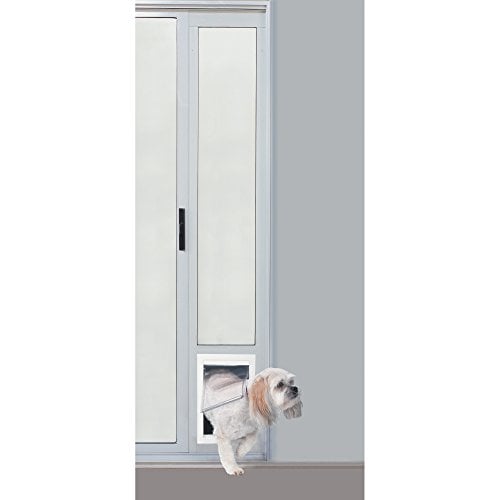 White Patio Door with Pet Door by Ideal Pet Products