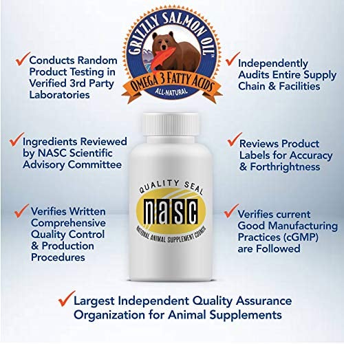 Salmon Oil (All-Natural Supplement) by Grizzly Pet Products