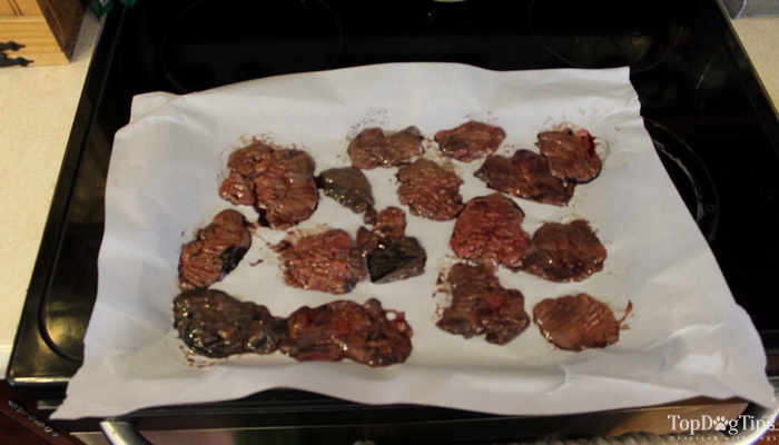 Homemade Dog Treat Dehydrated Chicken Liver