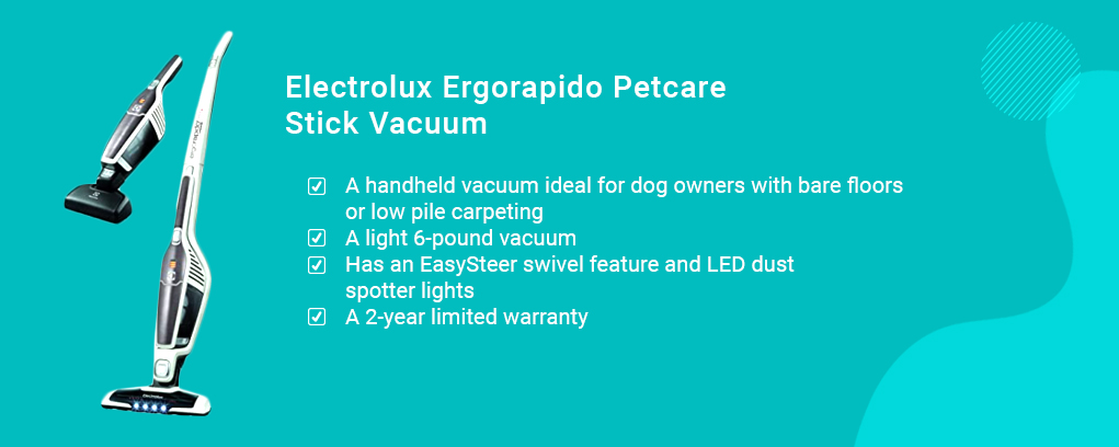 Electrolux Ergorapido Petcare Stick Vacuum best vacuums for dog hair