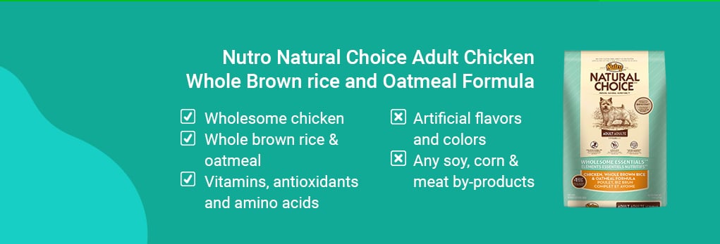 Nutro Natural Choice Adult Chicken, Whole Brown rice and Oatmeal Formula