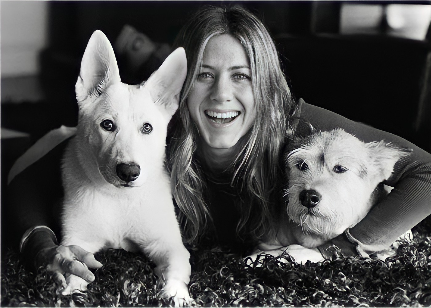 Jennifer Aniston and Rescue Dogs, Sophie and Dolly