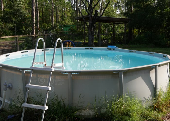 Large above ground pool