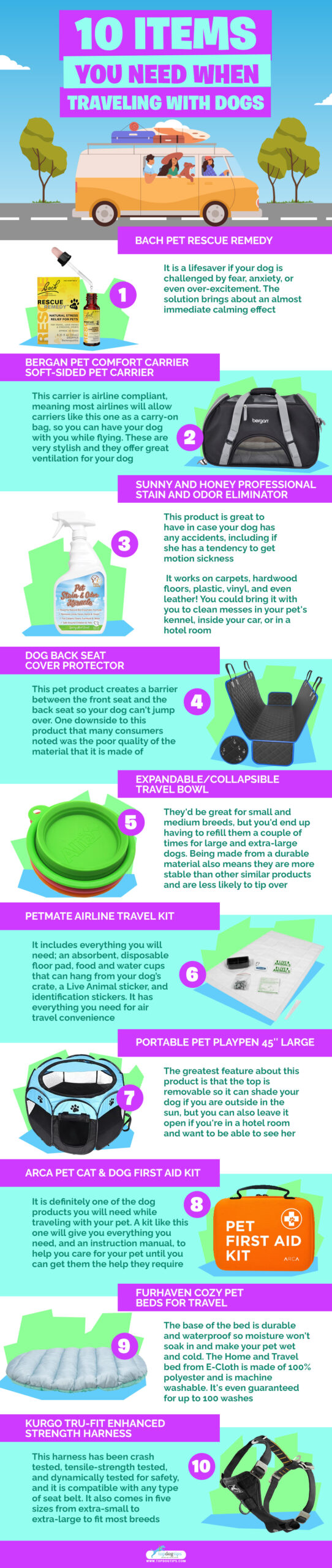 Items You Need When Traveling with Dogs graphics