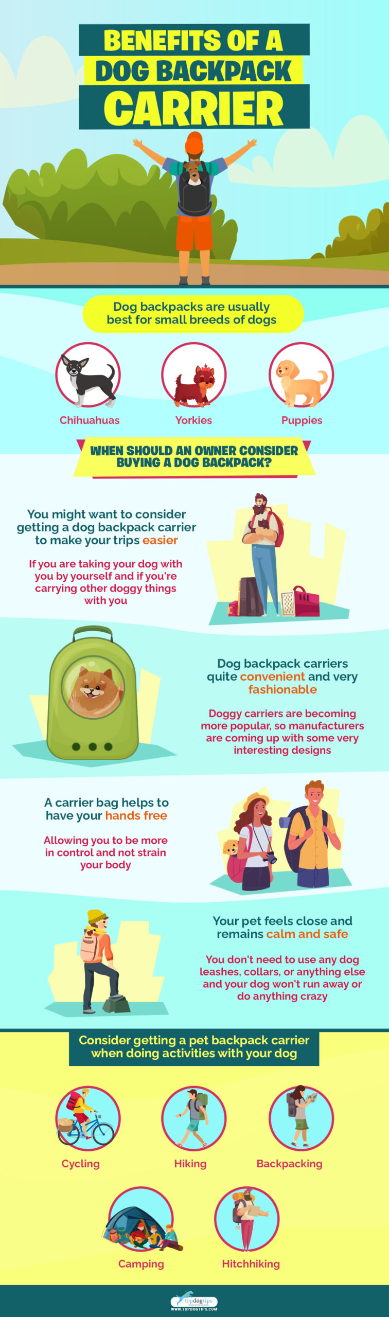 Benefits of a Dog Backpack Carrier infographics