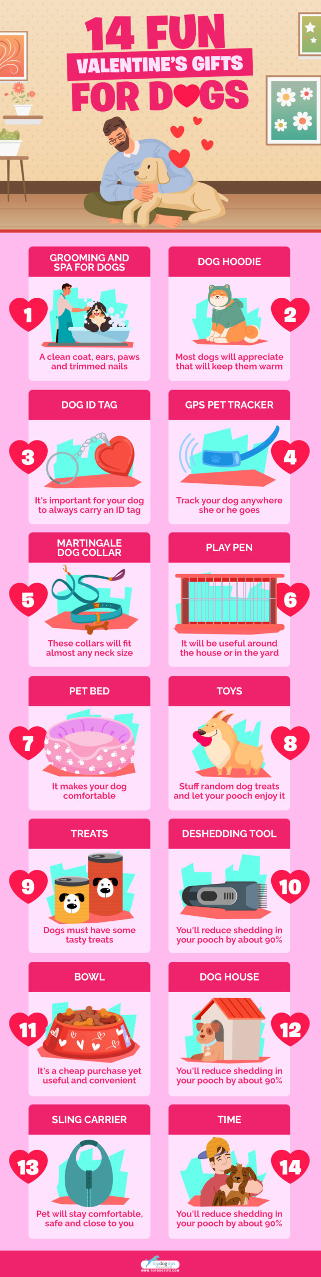 14 Fun Valentine’s Gifts for Dogs infographics