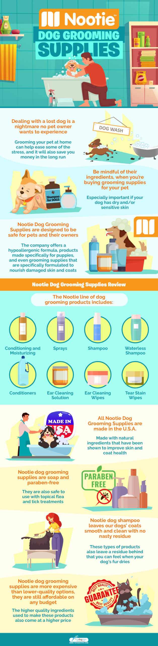 Nootie Dog Grooming Supplies infographics