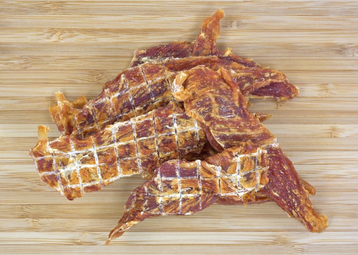 dried chicken jerky for dogs