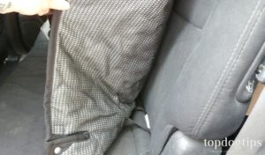 underside of car seat cover