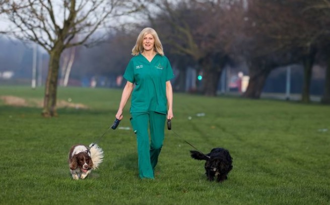 Angie Shaw, a veterinary nurse has credited a Labrador with saving her life