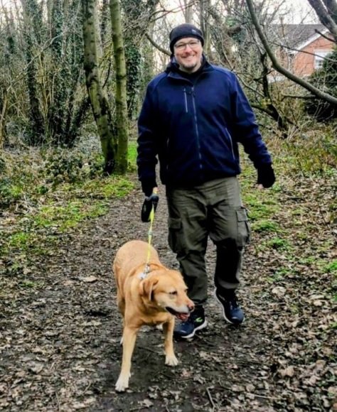 Simon and Bella woodland walks